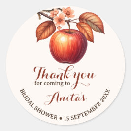 Herfst Apple Vrijgezellenfeest Ronde Sticker