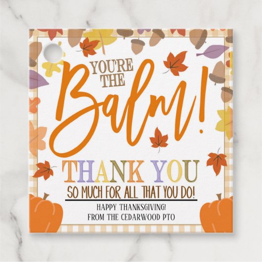 Herfst Appreciation Gift Label (Voorkant)