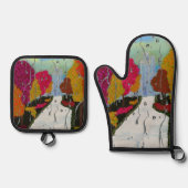 Herfst Apron Ovenwant & Pannenlap Set (Voorkant)