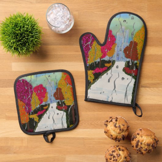 Herfst Apron Ovenwant & Pannenlap Set (Top down)