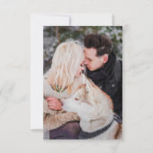 Herfst Aquarel Bergen Dennenbomen Foto  Save The Date (Achterkant)