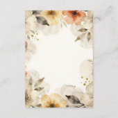 Herfst Aquarel Bloem Boho Bruiloft Bedankt (Achterkant)