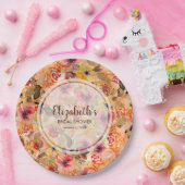 Herfst Aquarel Bloemen Bruids Shower Papieren Bordje (Feest)