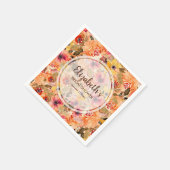 Herfst Aquarel Bloemen Bruidsdiner Servet (Hoek)