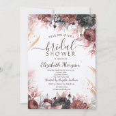Herfst Aquarel Bloemen Bruidsdouche Kaart (Voorkant)