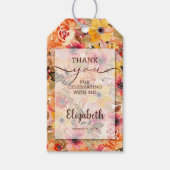 Herfst Aquarel Bloemen Bruidsfeest Favor Cadeaulabel (Voorkant)