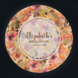 Herfst Aquarel Bloemen Bruidsfeest Papieren Bordje<br><div class="desc">Een collage van elegante aquarel herfstbloemen en herfstgroen accentueert deze mooie gepersonaliseerde papieren borden. OVERIJKOMENDE items in onze winkel.</div>