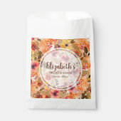 Herfst Aquarel Bloemen Bruidsfeest Zakje (Voorkant)