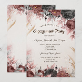 Herfst Aquarel Bloemen Bruiloft  Kaart