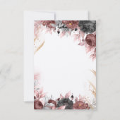 Herfst Aquarel Bloemen Ontvangst Kaart (Achterkant)