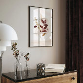 Herfst Aquarel Bloemen Poster