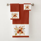 Herfst aquarel bloemig bad handdoek (Insitu)