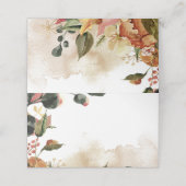 Herfst Aquarel Bloemige Bruiloft Plaatskaartje (Buitenkant ongevouwen)