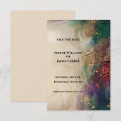 Herfst Aquarel Bloemige Save The Date Kaart (Voorkant / Achterkant)