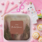 Herfst Aquarel Bos Terracota Bruidsdiner Papieren Bordje (Feest)