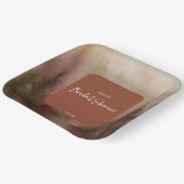 Herfst Aquarel Bos Terracota Bruidsdiner Papieren Bordje (Gebogen)