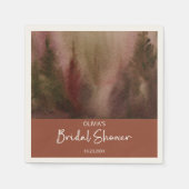 Herfst Aquarel Bos Terracota Bruidsdiner Servet (Voorkant)