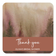 Herfst Aquarel Bos Terracota Bruidsdiner