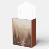 Herfst Aquarel Bos Terracota Bruidsdouche Bedankdoosjes (Geopend)