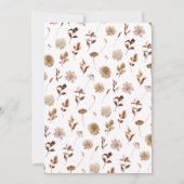Herfst Aquarel Botanische Bruiloft Borrel Kaart (Achterkant)