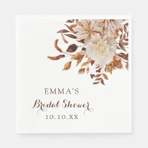 Herfst Aquarel Botanische Bruiloftsborrel Servet