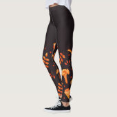 Herfst Aquarel Cantharellen Eikels Bladeren Leggings (Links)