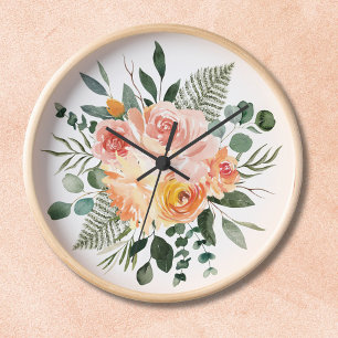 Herfst Aquarel Landelijke Roze Perzik Bloemen Boek