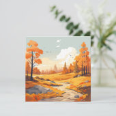 Herfst Aquarel Landschap (Staand voorkant)