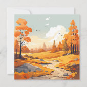 Herfst Aquarel Landschap (Voorkant)