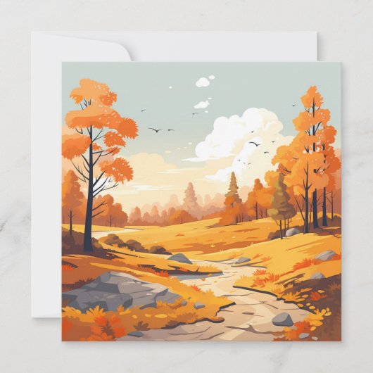 Herfst Aquarel Landschap (Voorkant)