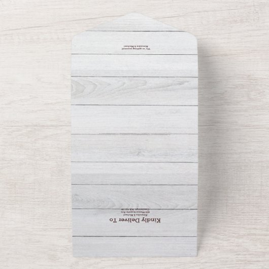 Herfst Aquarel Pampasgras Bruiloft All In One Uitnodiging (Buitenkant)