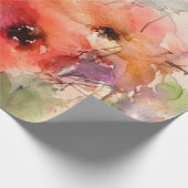 Herfst aquarel papavers cadeaupapier (Hoek)