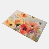 Herfst aquarel papavers deurmat (Schuin)