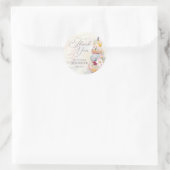 Herfst Aquarel Pompoen Bruiloft Borrel Bedankt Ronde Sticker (Tas)
