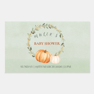 Herfst Aquarel Pompoen Rechthoekige Sticker