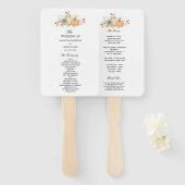 Herfst Aquarel Pompoenen & Bloemen Handwaaier (Voorkant en achterkant)