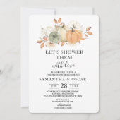 Herfst Aquarel Pompoenen & Bloemen Kaart (Voorkant)