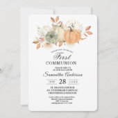 Herfst Aquarel Pompoenen & Bloemen Kaart (Voorkant)