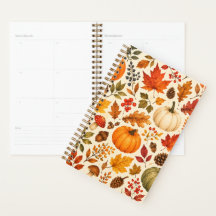 Herfst Aquarel Pompoenen, Herfstbladeren & Bos