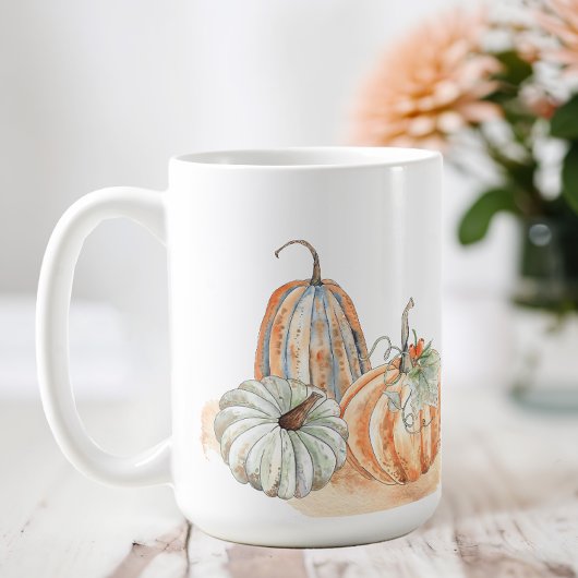 Herfst Aquarel Pompoenen Koffiemok