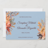 Herfst Aquarel Rustieke Bloem Save the Date Kaart (Achterkant)