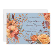 Herfst Aquarel Rustieke Bloemige Bruiloft