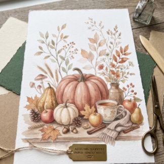 Herfst Aquarel Scrapbook Papier