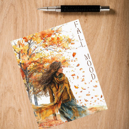 Herfst Aquarel Vallende Bladeren Herfst Stemming Briefkaart