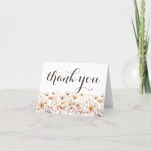 Herfst Aquarel Wilde Bloemen Bedankkaart