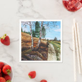 Herfst aquarelschildering servet (Insitu)