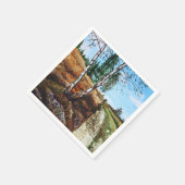Herfst aquarelschildering servet (Hoek)