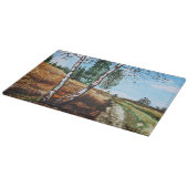 Herfst aquarelschildering snijplank (Hoek)