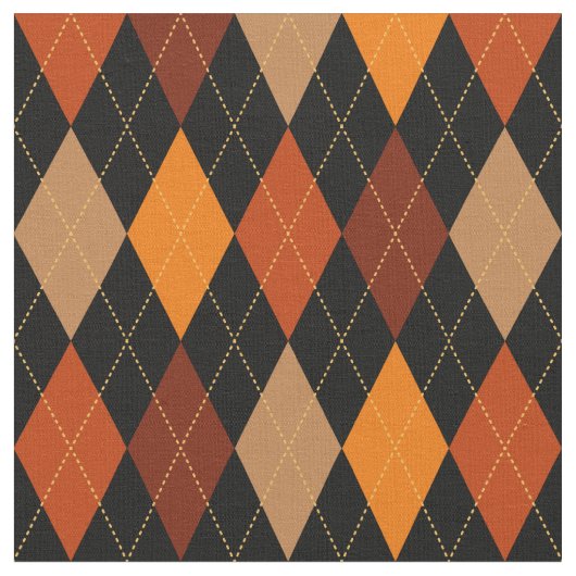 Herfst Argyle Fabric Stof (Close Up)