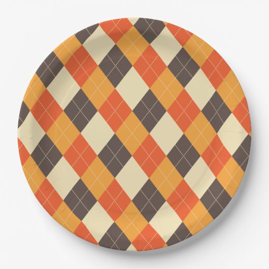Herfst Argyle Papier Bord (Voorkant)